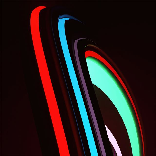 2732x2732 neon shape lines 5k -  iPad Pro Wallpaper