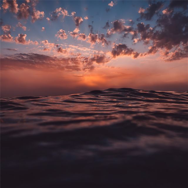 2732x2732 sea sunset relaxing water 4k -  iPad Pro Wallpaper