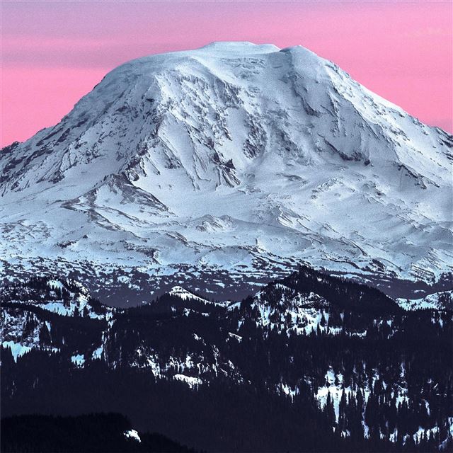 2732x2732 sunset over mt adams - winter iPad Pro Wallpaper