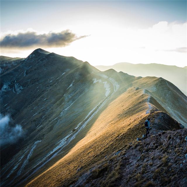 2732x2732 mountain under cloudy sky 5k - sky iPad Pro Wallpaper