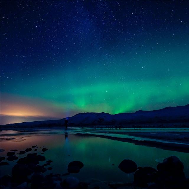2732x2732 rainbow night northern lights -  iPad Pro Wallpaper