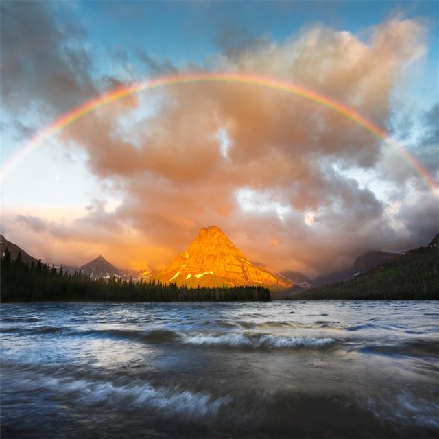 2732x2732 glacier national park 5k - mountains iPad Pro Wallpaper