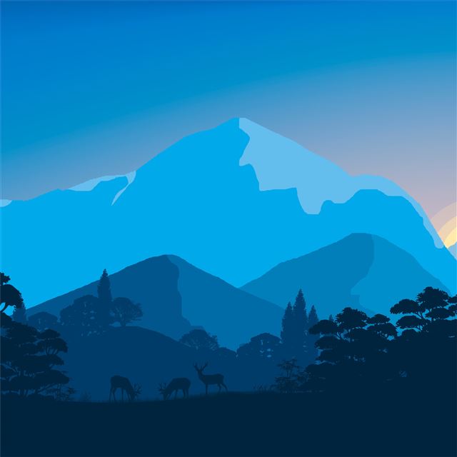 2732x2732 sunset in the forest 8k -  iPad Pro Wallpaper