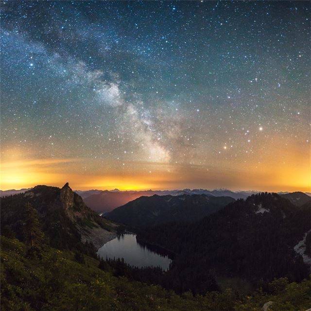 2732x2732 milky way landscape - landscape iPad Pro Wallpaper