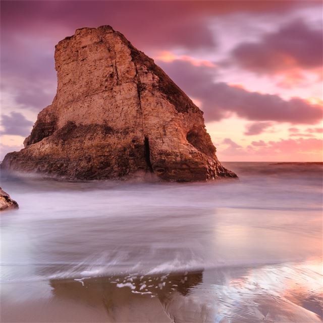 2732x2732 ocean rocks beach sea coast 8k - 4k iPad Pro Wallpaper