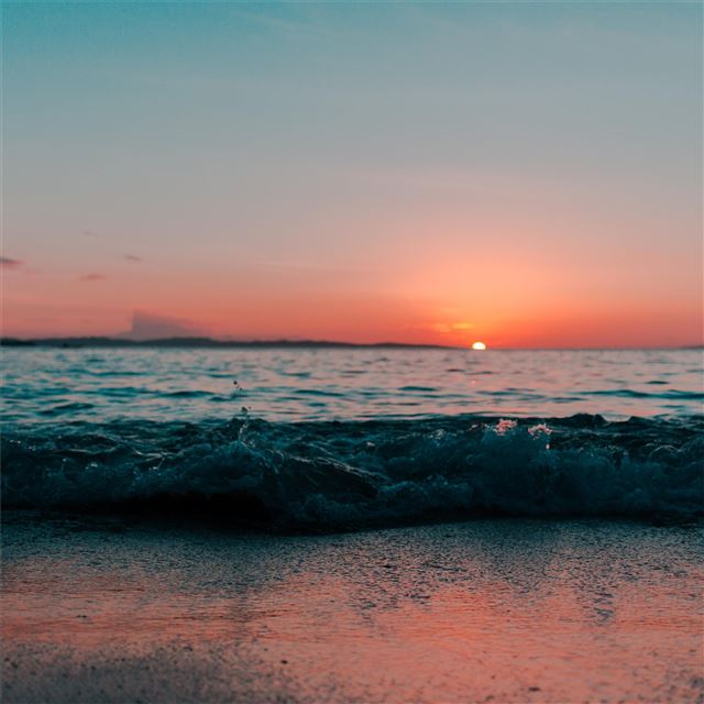 2732x2732 waves sunset 5k -  iPad Pro Wallpaper