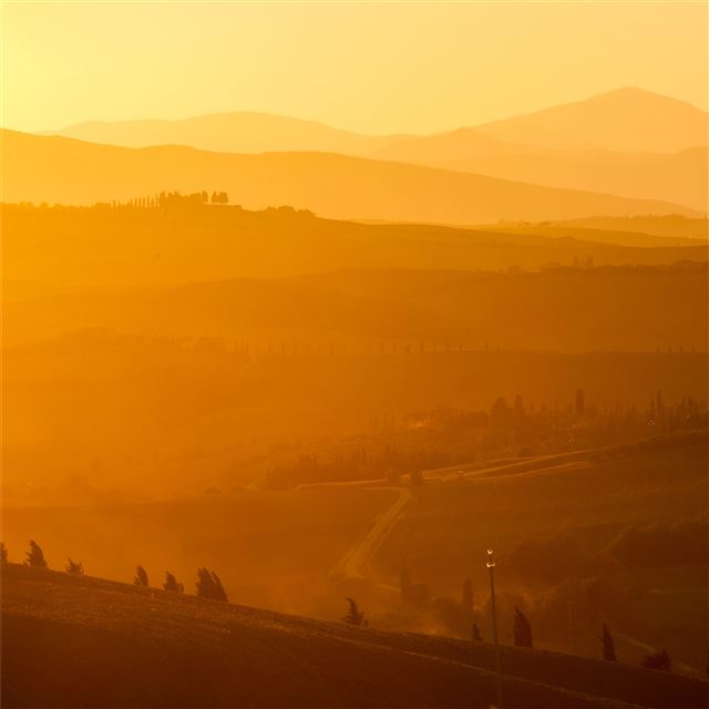 2732x2732 mist mountain landscape sky 5k - sky iPad Pro Wallpaper