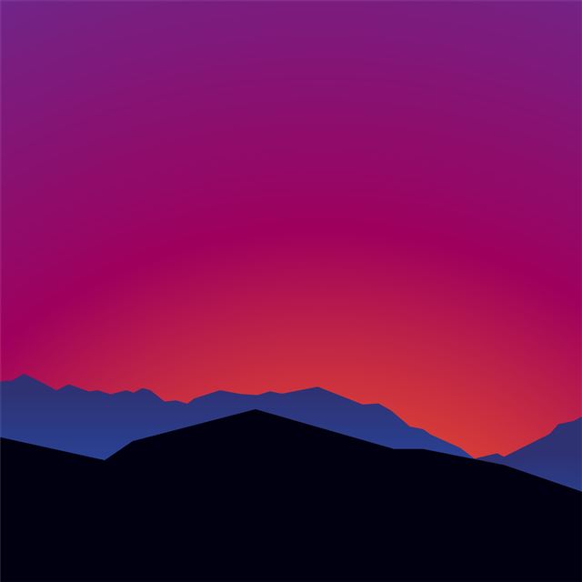 2732x2732 mountain landscape sunset minimalist 15k -  iPad Pro Wallpaper