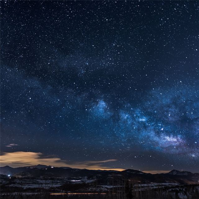 2732x2732 milkway glowing stars sky 5k - universe iPad Pro Wallpaper