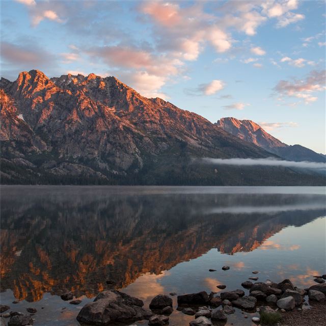 2732x2732 rock cliff jenny lake united states - mountains iPad Pro Wallpaper