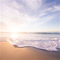 beach seashore sunrise 5k wallpaper