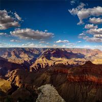 sky clouds mountains canyon 4k wallpaper