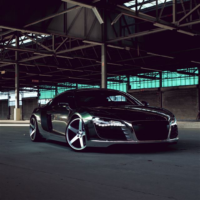2732x2732 Audi R8 Chrome Cw 5 Matte Black Side View -  iPad Pro Wallpaper