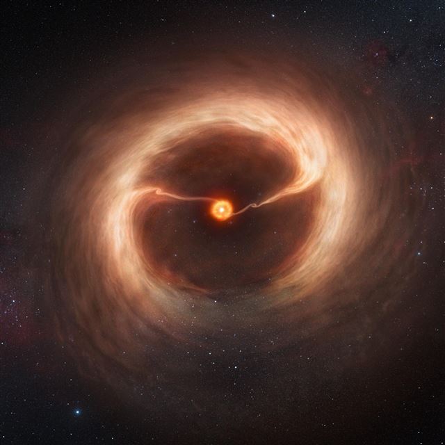 2732x2732 Space Stars Black Holes Circles -  iPad Pro Wallpaper
