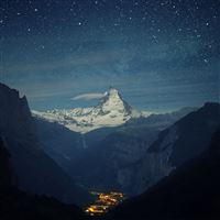 Switzerland Alps Mountains Night Beautiful Landscape wallpaper