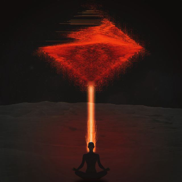 2732x2732 Digital Red Space Alien Art Illustration -  iPad Pro Wallpaper