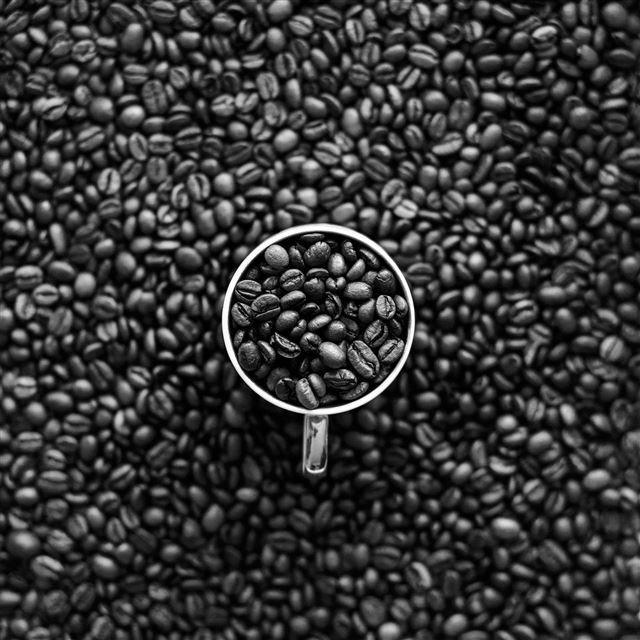 2732x2732 Coffee Bokeh Pattern Bw Dark -  iPad Pro Wallpaper