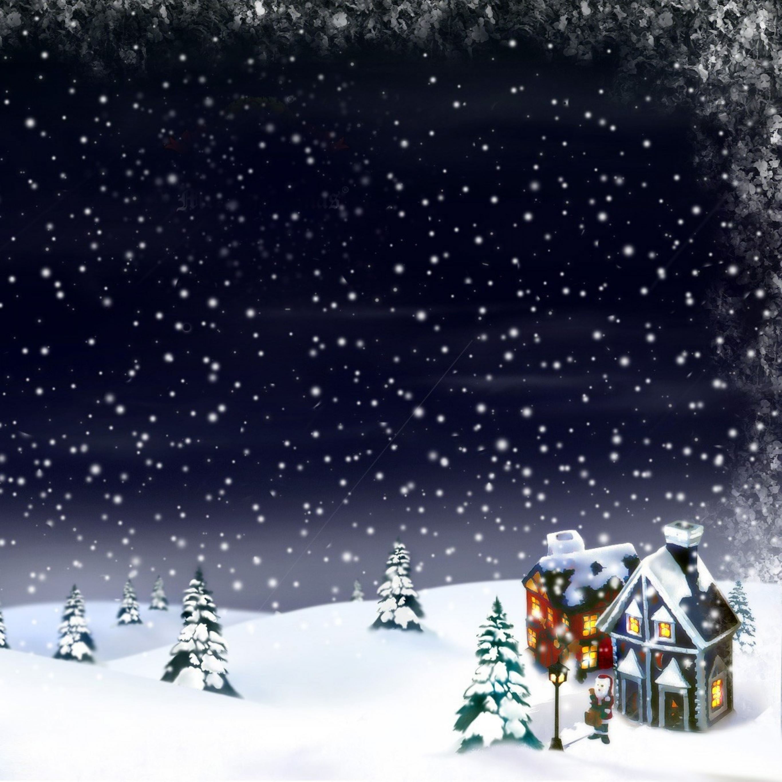 Christmas night iPad Pro Wallpapers Free Download