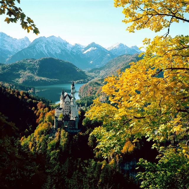 2732x2732 Castle bavaria height autumn germany - cyan iPad Pro Wallpaper
