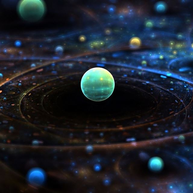 2732x2732 Surface lines circles ball light dark -  iPad Pro Wallpaper