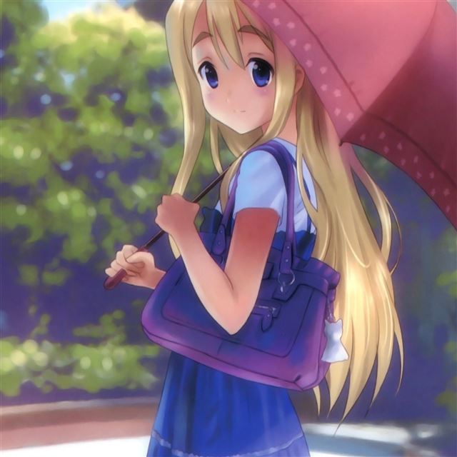 2732x2732 Girl blonde pretty umbrella -  iPad Pro Wallpaper