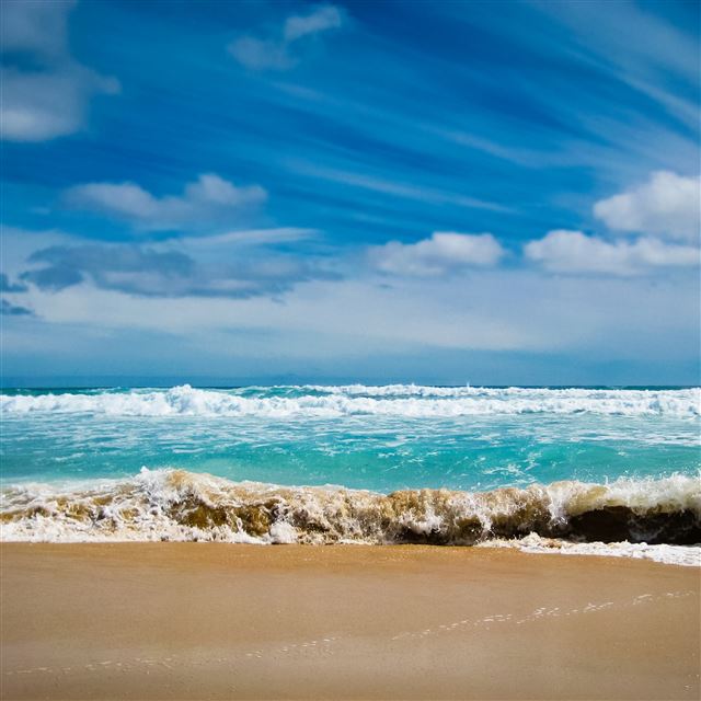 2732x2732 Blue water coast beach -  iPad Pro Wallpaper