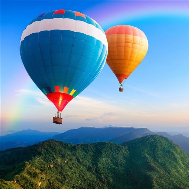 2732x2732 Hot balls flying sky -  iPad Pro Wallpaper