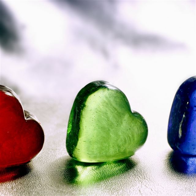 2732x2732 Heart glass ice colored surface -  iPad Pro Wallpaper