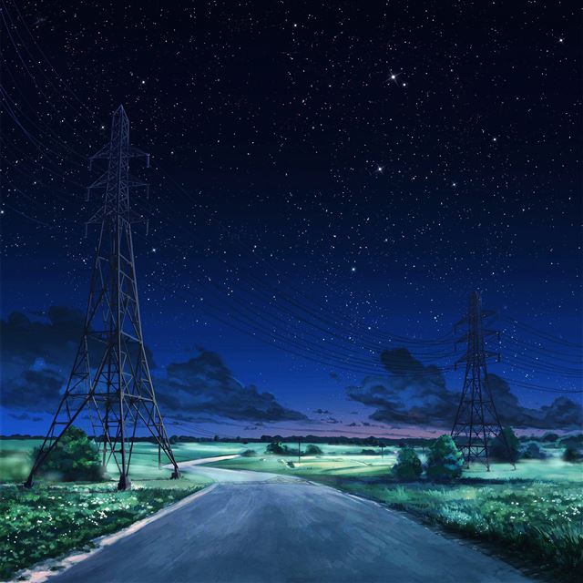 2732x2732 Night sky star blue illustration art -  iPad Pro Wallpaper