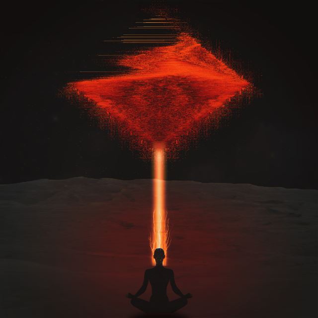 2732x2732 Digital red space alien art illustration -  iPad Pro Wallpaper