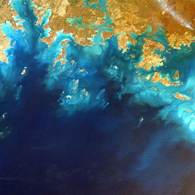 2732x2732 Sea from sky earthview art -  iPad Pro Wallpaper