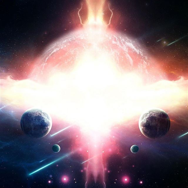 2732x2732 Planet space wave stars asteroids -  iPad Pro Wallpaper