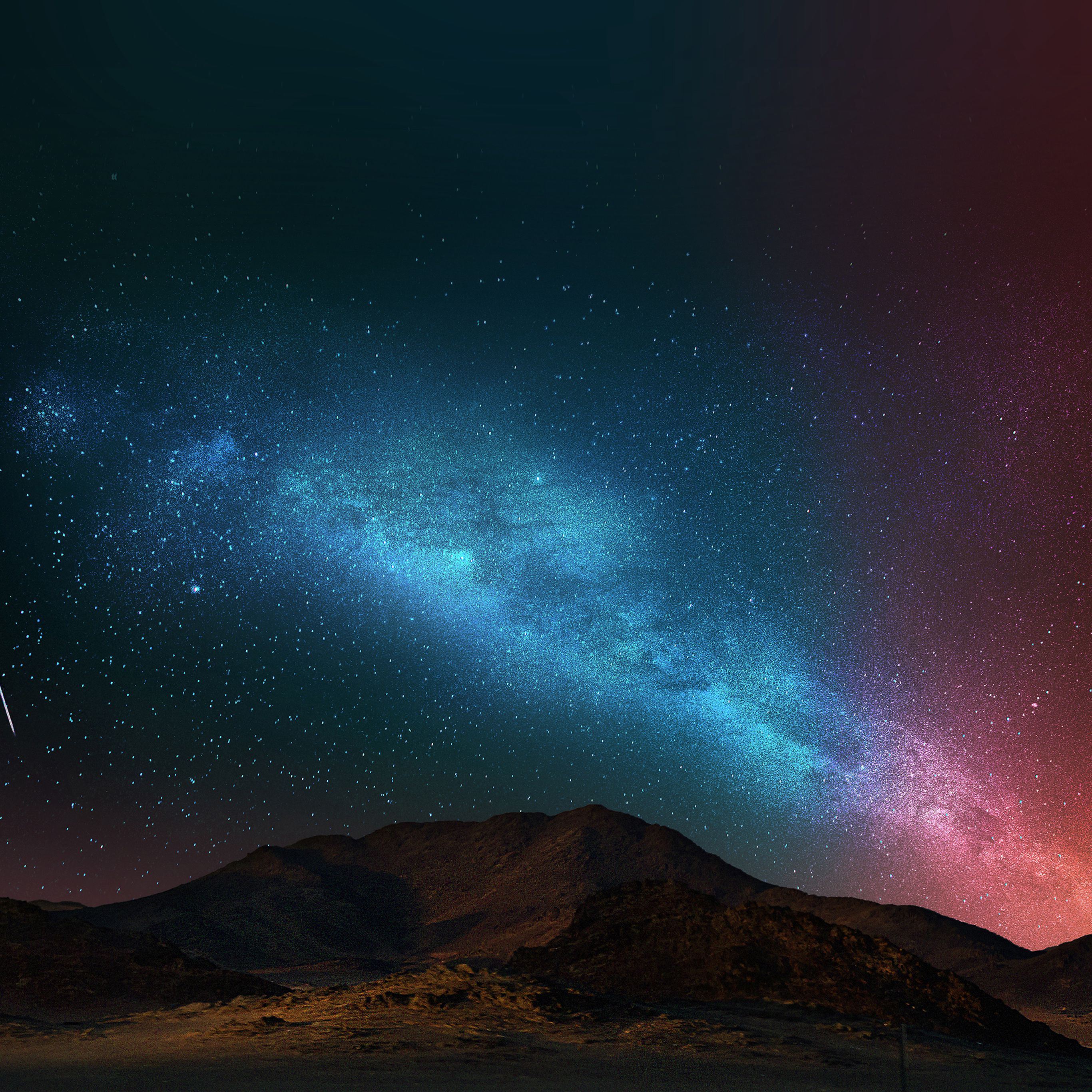 Night sky dark color star shining iPad Pro Wallpapers Free Download