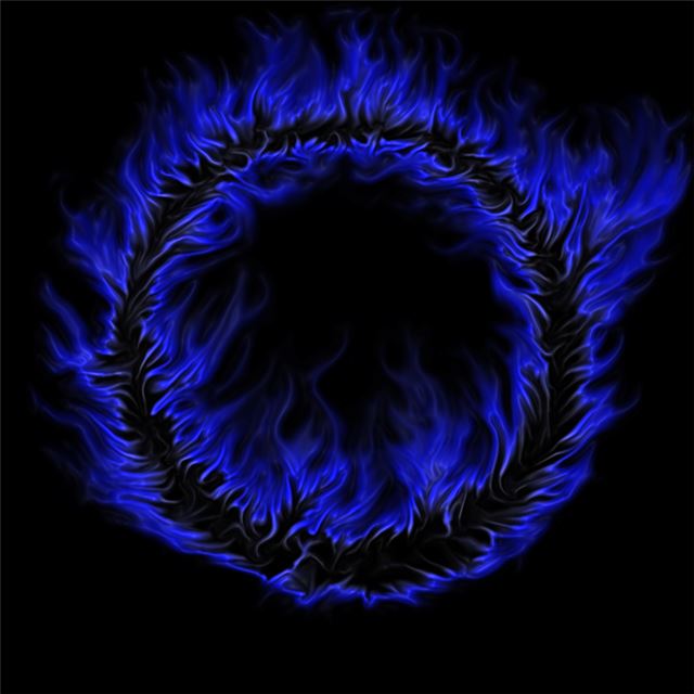 2732x2732 blue burning flame abstract 4k - deviantart iPad Pro Wallpaper