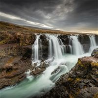 kolugljufur iceland 8k wallpaper