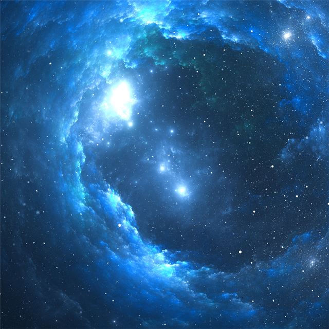 2732x2732 sky blue nebula 4k - deviantart iPad Pro Wallpaper