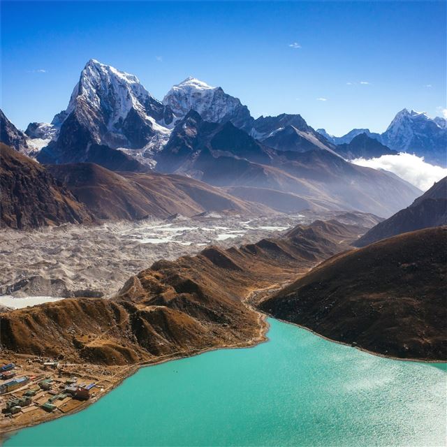 2732x2732 rocky mountains in himalayas 4k - himalayas iPad Pro Wallpaper