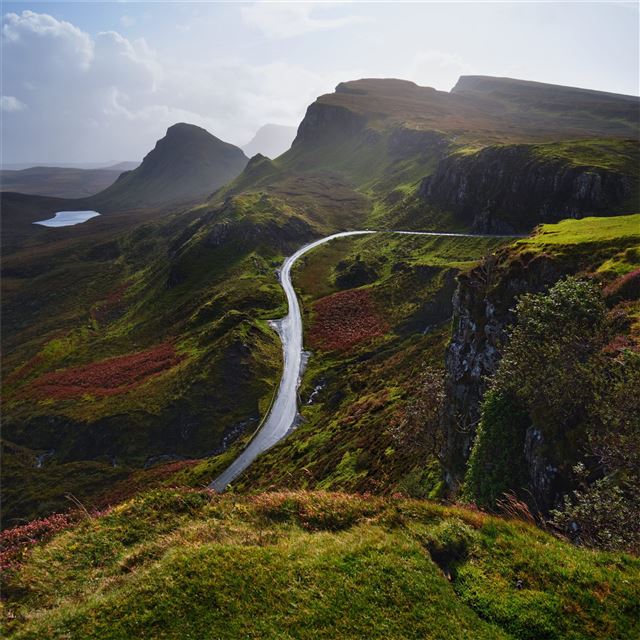 2732x2732 aerial photography road over mountains - mountains iPad Pro Wallpaper