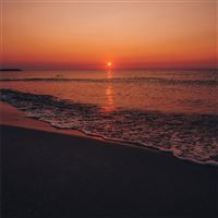 seashore during sunset 5k wallpaper