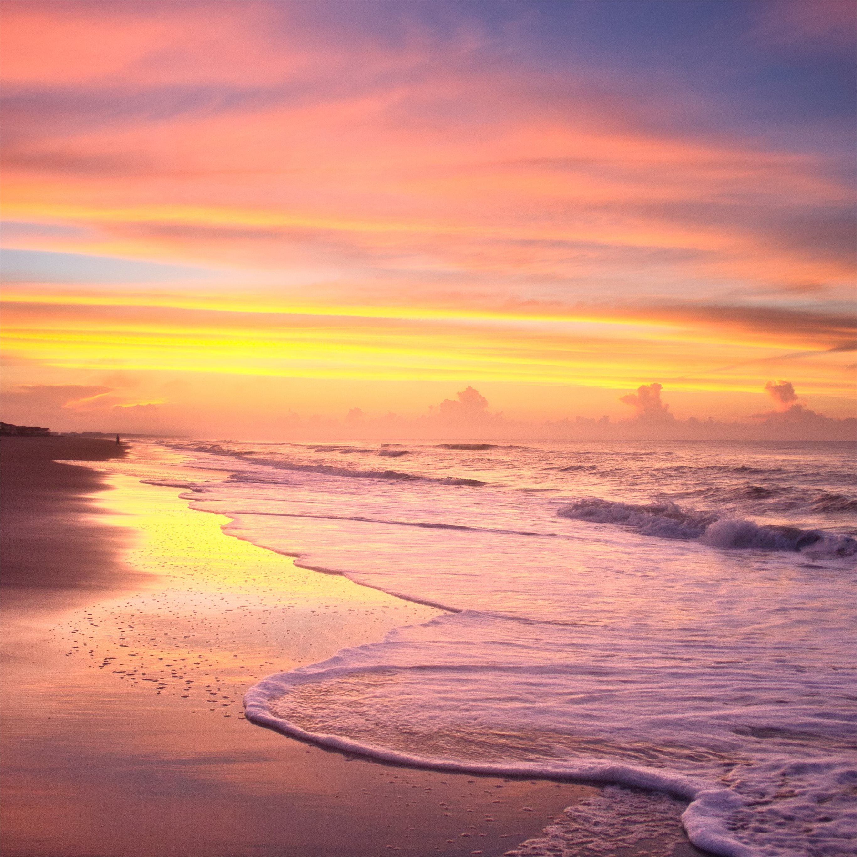 Sunrise On The Beach In The Summer Time At Ocean I Ipad Pro Wallpapers Free Download