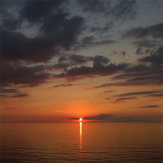 2732x2732 sea sky clouds nature sunset 4k -  iPad Pro Wallpaper