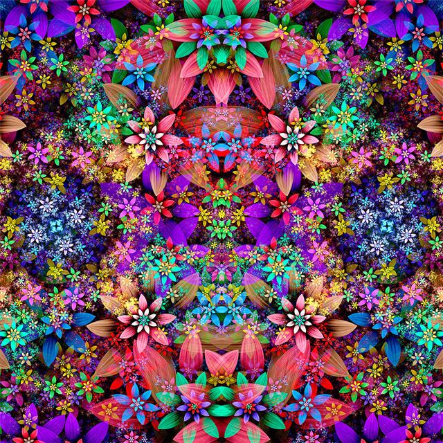 2732x2732 flower patterns 4k - deviantart iPad Pro Wallpaper