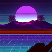 retro wave 4k wallpaper