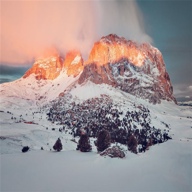 2732x2732 big rock mountain covered in snow 5k -  iPad Pro Wallpaper