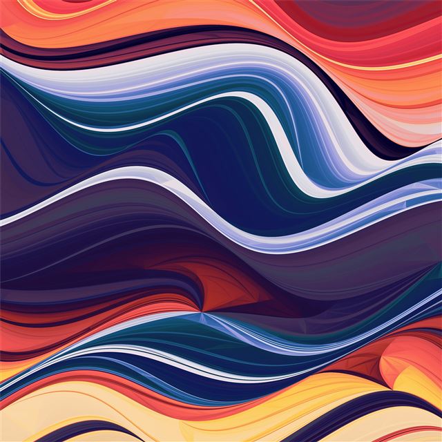 2732x2732 colorful abstraction waves 4k -  iPad Pro Wallpaper