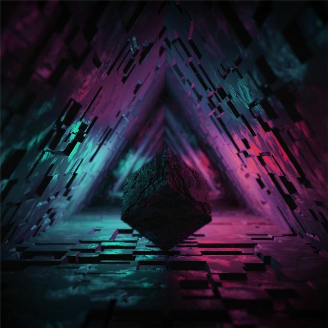 2732x2732 digital cave 3d triangle 4k -  iPad Pro Wallpaper
