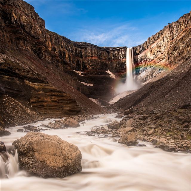 2732x2732 hengifoss iceland 5k - iceland iPad Pro Wallpaper