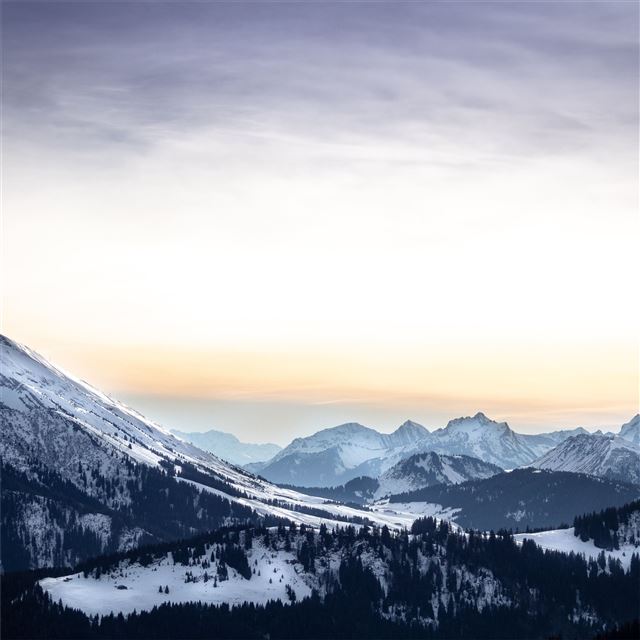 2732x2732 winter mountain rangers 5k - 4k iPad Pro Wallpaper