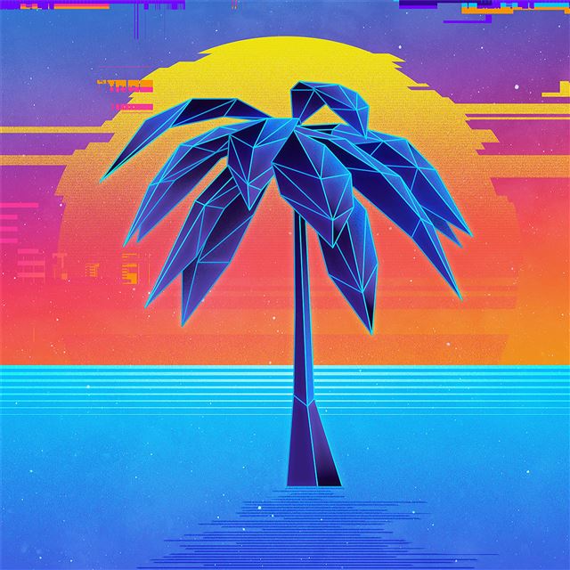 2732x2732 retro abstract tree 4k - tree iPad Pro Wallpaper