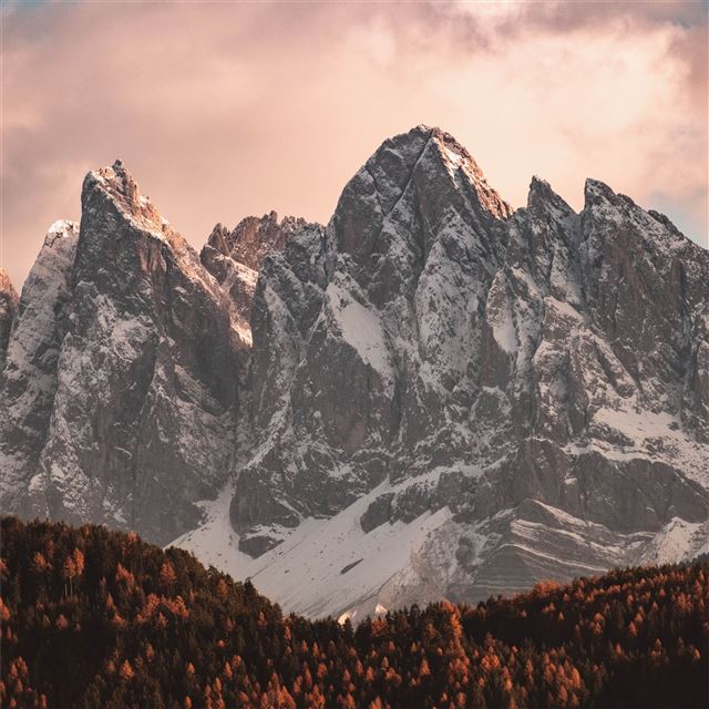 2732x2732 morning landscape view of big mountains 5k - landscape iPad Pro Wallpaper